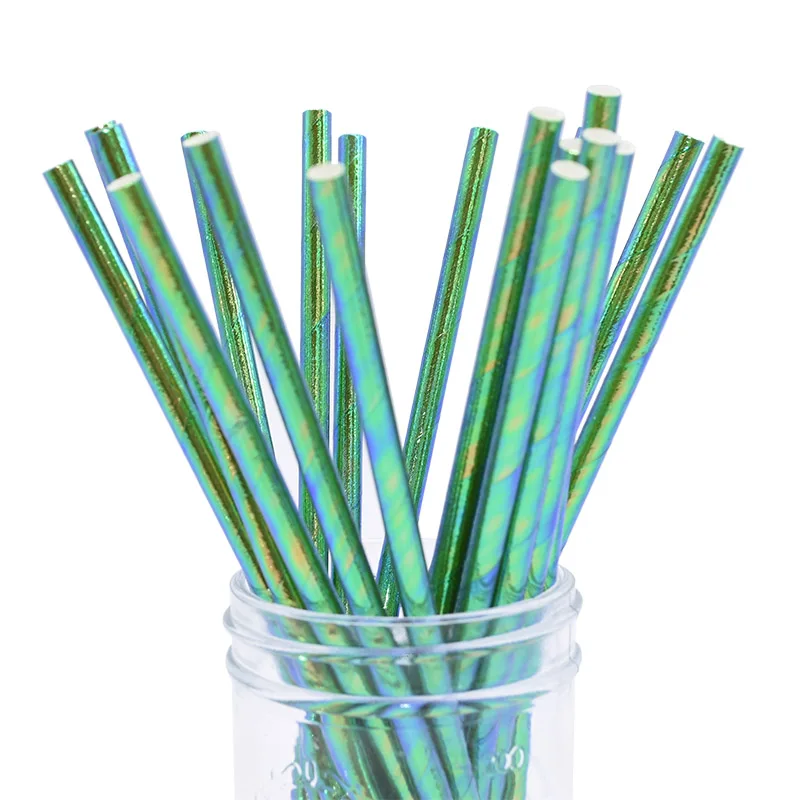 284-straw B05 Party Disposable Tableware Laser Paper Cups Plates for Wedding Birthday Baby Shower Festival Banquet Tableware Party Supplies - Цвет: 284-straw B05