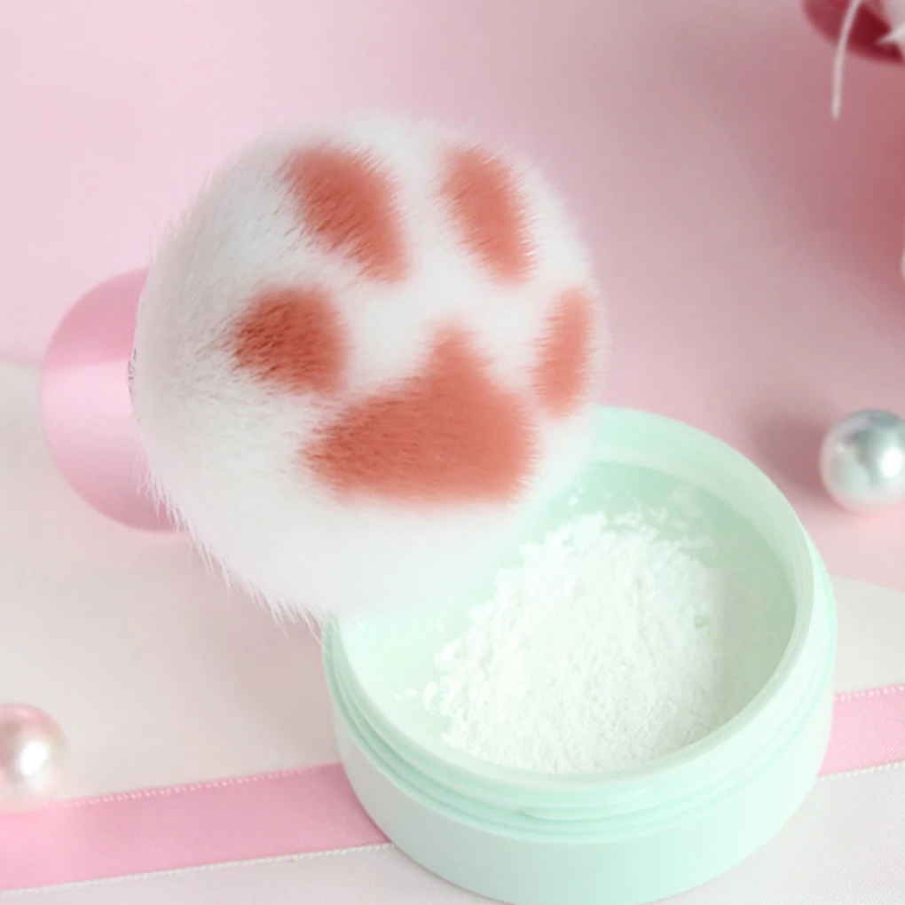 Кошачья лапа с когтями кисти для макияжа волокна алюминия древесины Kawaii основа