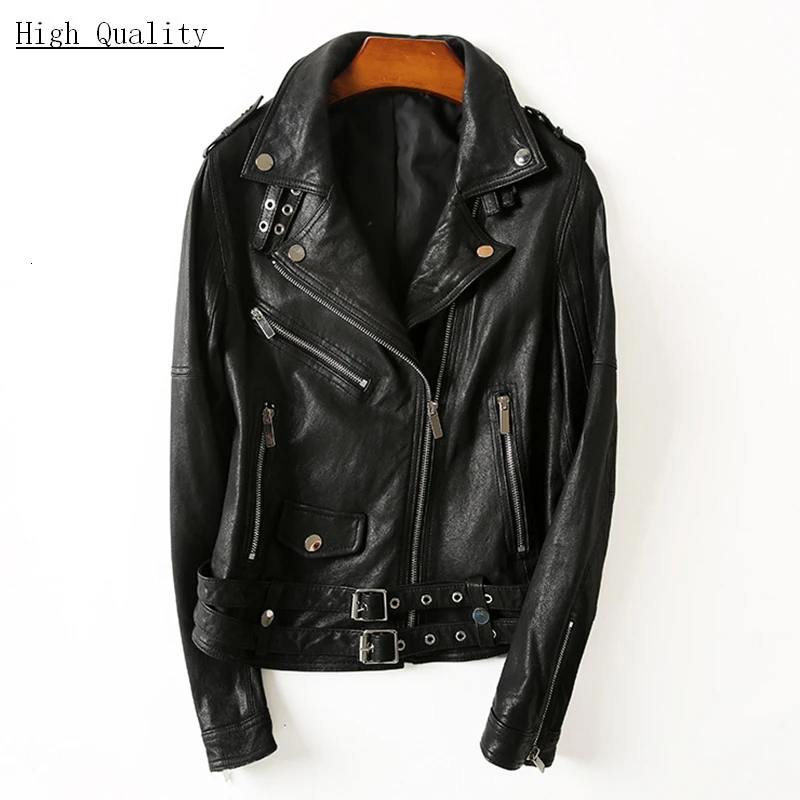 Женская винтажная Байкерская Короткая кожаная куртка облегающее модное черное