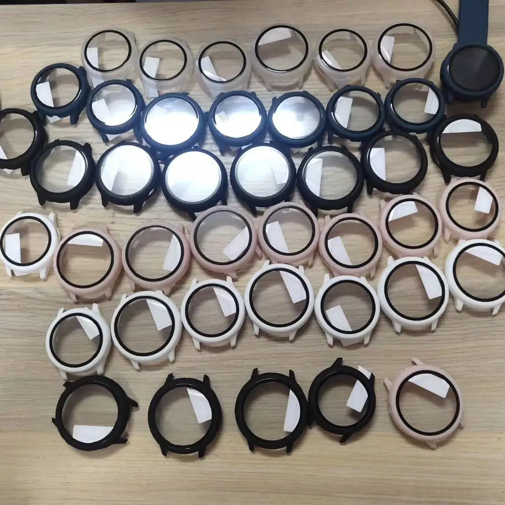 Чехол-бампер для часов Samsung Galaxy watch active2 44 40 мм полное покрытие закаленное стекло
