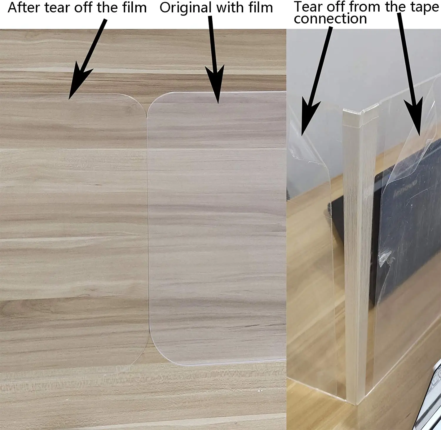 109cmx40cm Acrylic Shield Sheets for Student’s Desk Portable Clear Plexiglass Divider School or Countertop Office Partitions |