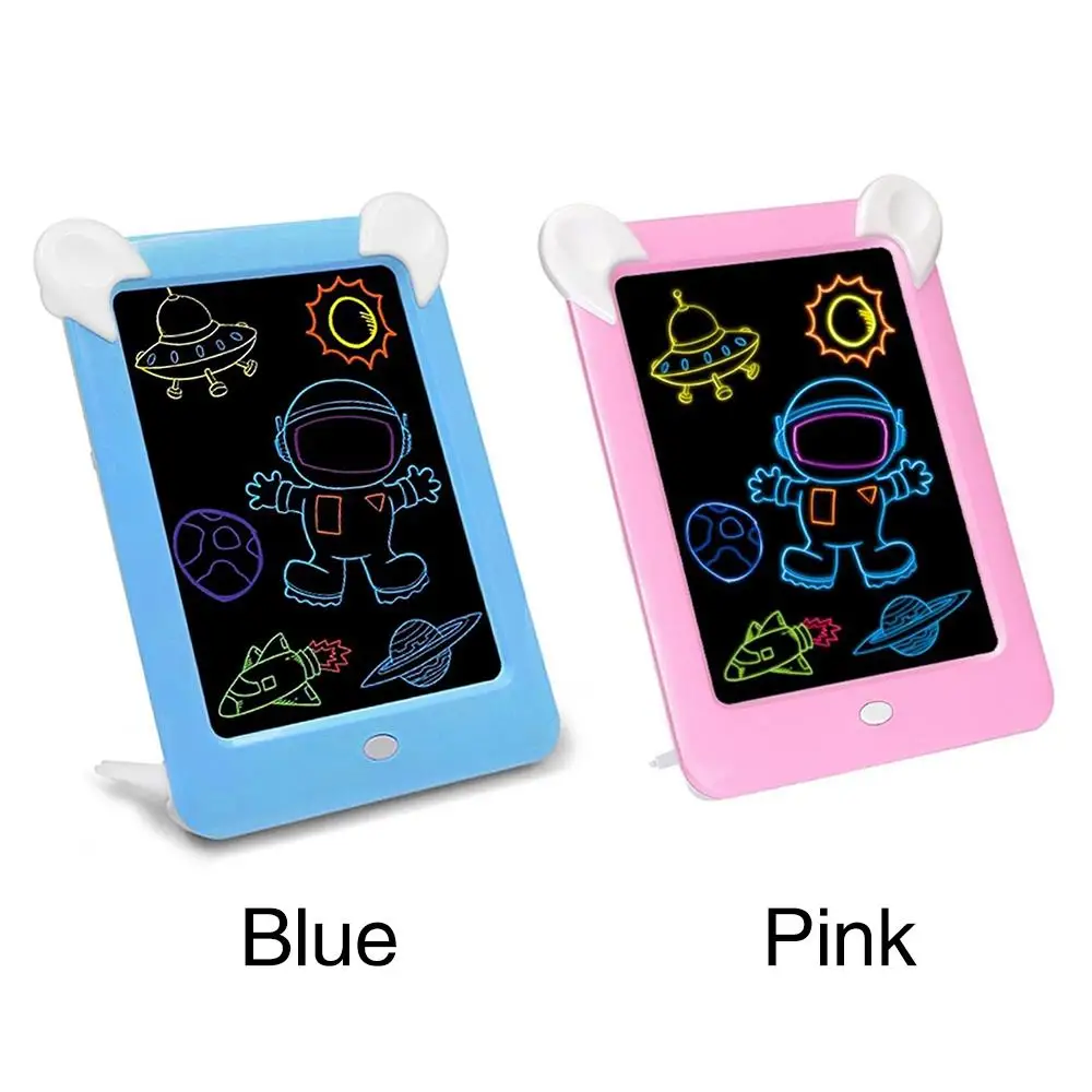 Led Blue/Pink 3d Painting Board Magic Drawing LED Artboard Cartoon Write Child Graffiti Interesting Art Student | Канцтовары для