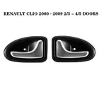 Внутренняя ручка для внутренней двери автомобиля, ручка для межкомнатной двери, левая и правая, подходит для Renault Clio 2000-2009 23-45, серебристые матовые ручки для дверей