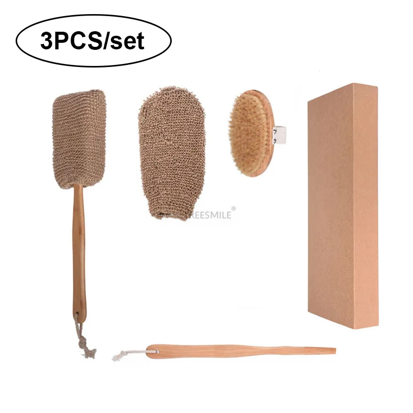 

Массажная щетка для тела из натурального дерева, для сухого и влажного массажа