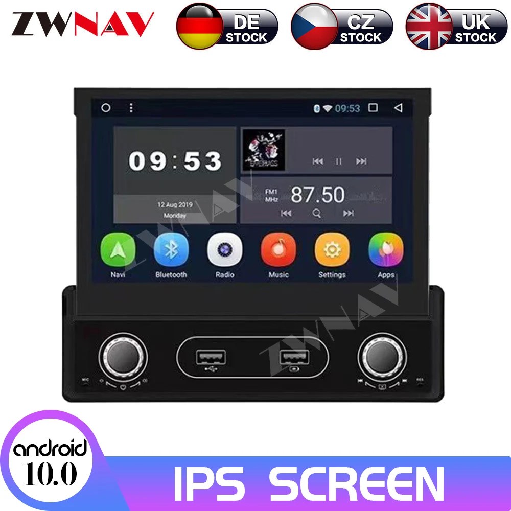 

7 inch Android 10 Car Multimedia Player 1DIN Universal GPS Navigation Headunit Auto Radio Audio Stereo Support DSP IPS Screen