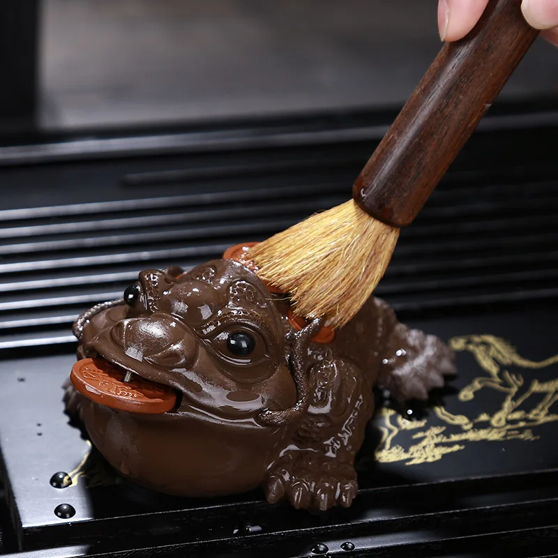 WHYOU Фиолетовый Глиняный чай для домашних животных ручной работы статуэтка Лаки