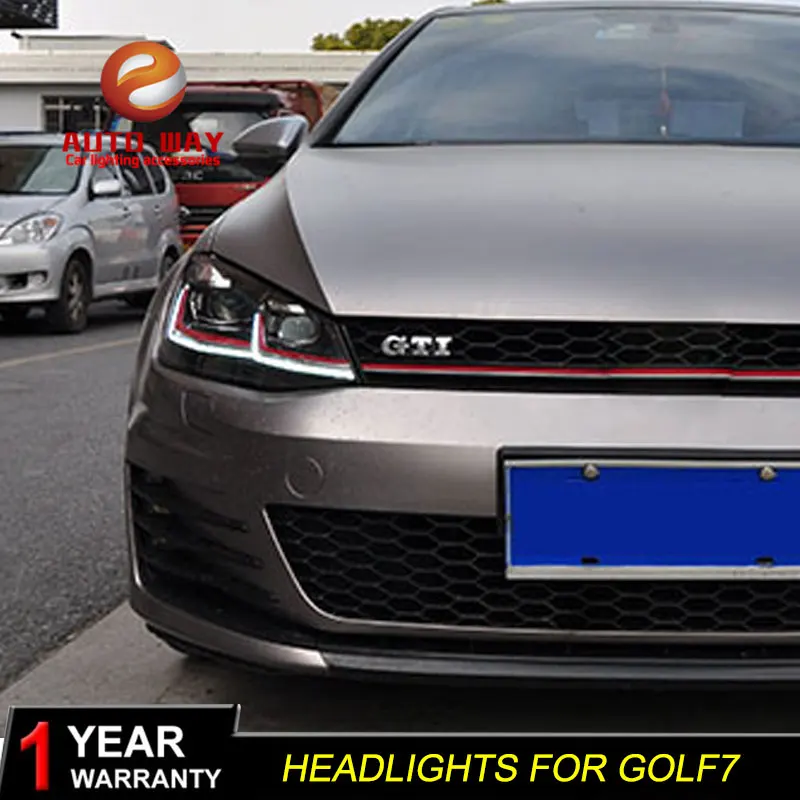 Автомобильный Стайлинг D2H H7 налобный фонарь чехол для VW Golf7 фары Golf 7 MK7 2014 2015
