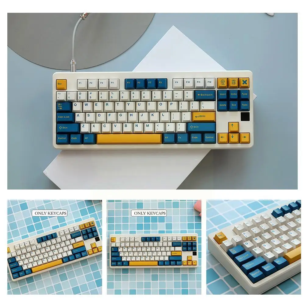 

1 Set Olivia Merlin Keycaps ABS Double Shot Keycap Enter ISO Spacebar Profile Caps With Key 7U B3V5