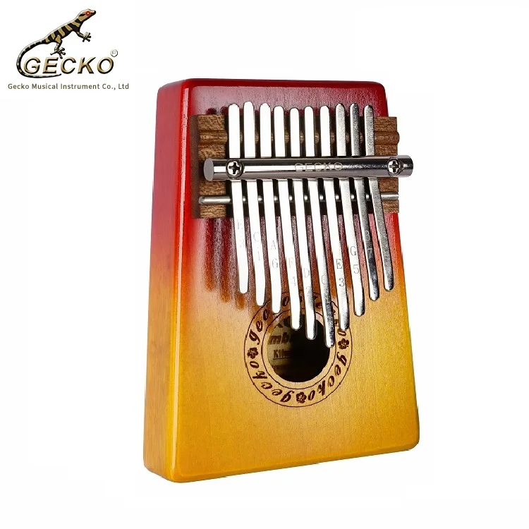 

Мини-пианино Gecko Kalimba, музыкальный инструмент с 10 клавишами, корпус из твердой березы, с учебным молотком для настройки
