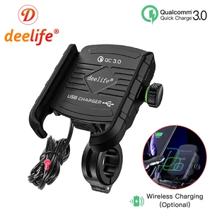 deelife bike waterproof motorcycle phone holder for moto telephone mount cellphone stand wireless chargers mobile support free global shipping