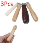 Деревянная ручка для пилки, 3 шт., домашний инструмент, кольцо из нержавеющей стали, деревянная ручка, подарки сделай сам