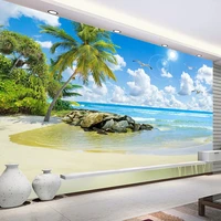 custom photo wallpaper for bedroom walls 3d seascape beach wall murals living room sofa tv backdrop home decoration large mural