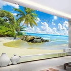 Пользовательские фотообои для стен спальни 3D морской пейзаж Пляж настенные фрески гостиная диван ТВ фон украшение дома большая фреска