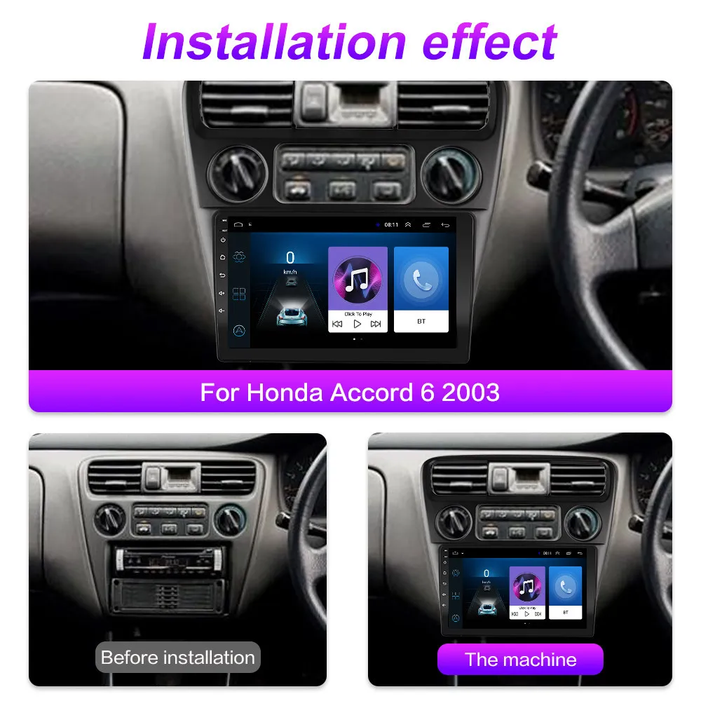 2DIN для Honda Accord 6 1998 2003 автомобильный Радио мультимедийный видео плеер Android 8 1