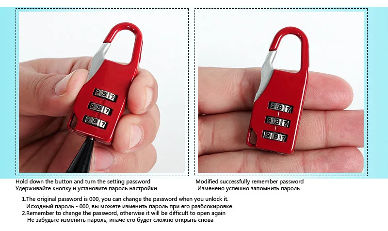 Hot Sale locks New Resettable 3 Digit Combination Save Travel Luggage Suitcase Code Lock Black Backpack lock 7 colors wholesale
