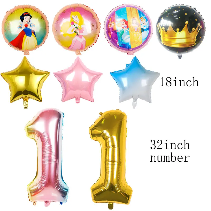 Воздушные шары в стиле Принцессы Диснея Белоснежка Золушка украшения для дня