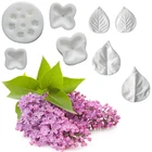 Силиконовая форма для мастики, с листьями и цветами, инструмент для украшения торта, форма для шоколадной мастики