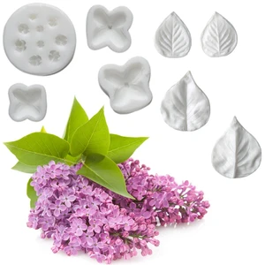 Силиконовая форма для мастики, с листьями и цветами, инструмент для украшения торта, форма для шоколадной мастики