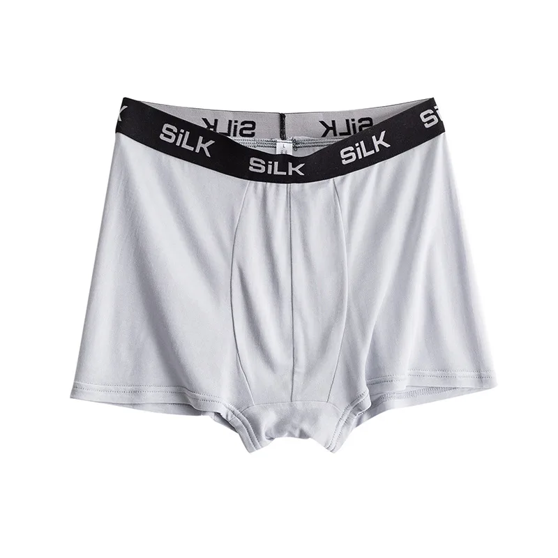 Flame of dream Silk Men's Silk Underwear Middle Waist Sports Boxers Comfortable Loose Breathable Men's Panties 21-888