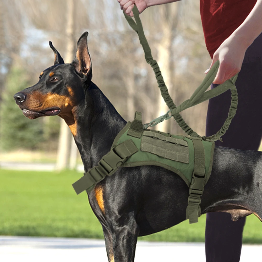 

Tactical Dog Harness No Pull Adjustable Military Pet Training Harness Vest With Handle For Medium Large Dogs Outdoor Hike