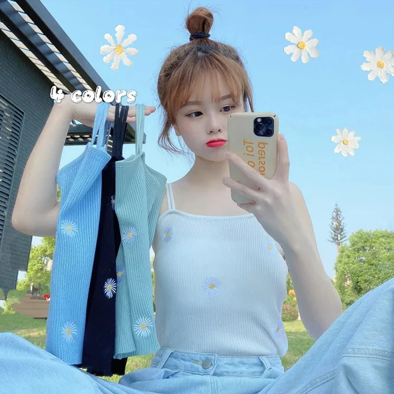 Женские Модные трикотажные укороченные топы с цветочным принтом Женский Топ