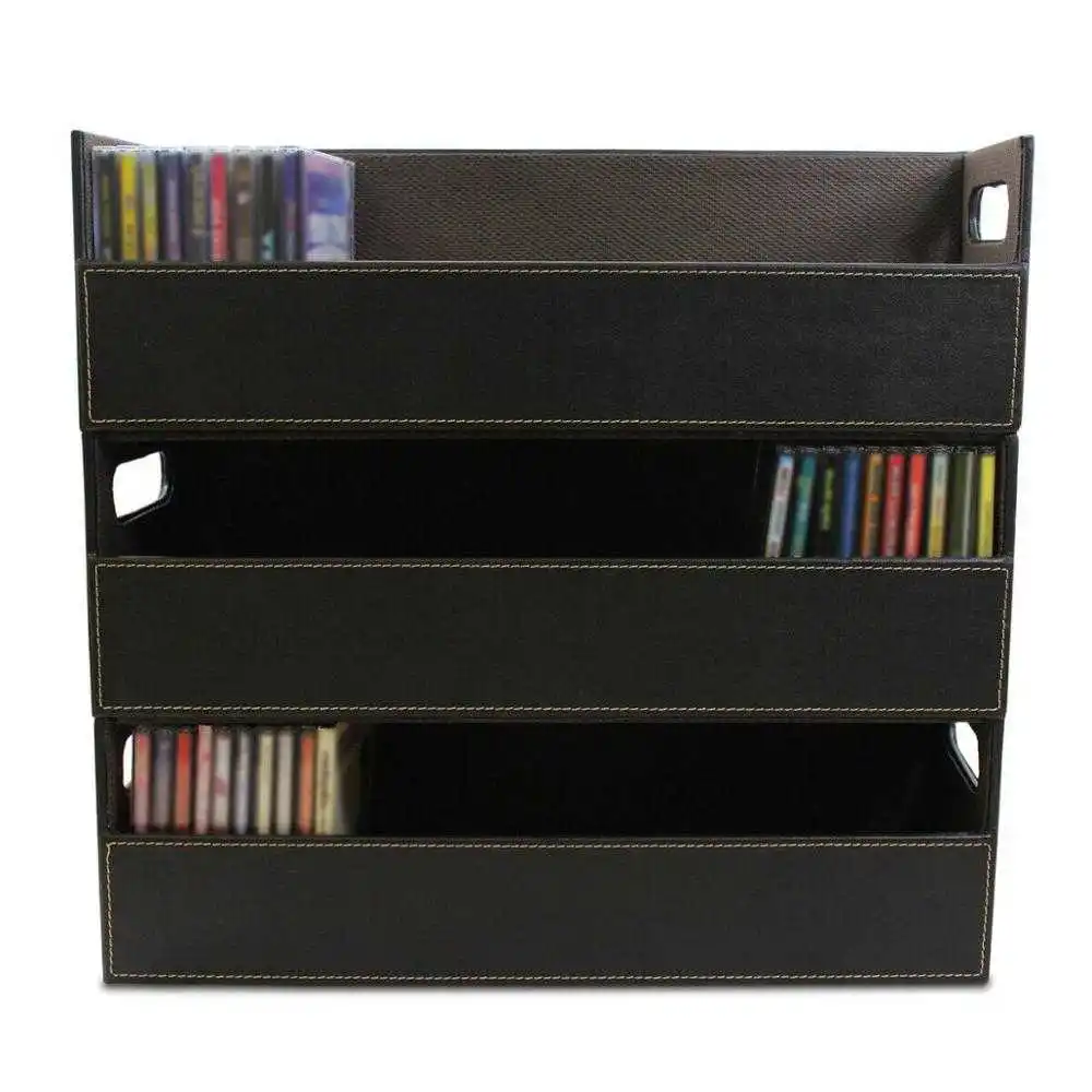 

CD DVD Disk Drive Mobile Storage Box Case Rack Holder Stacking Tray Shelf Space Organizer Container Electronic Parts Pouch