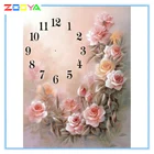 Zooya полностью квадратнаякруглая дрель 5D Diy Алмазная картина часы цветок 3D Алмазная вышивка крестиком Мозаика домашний декор Lx951