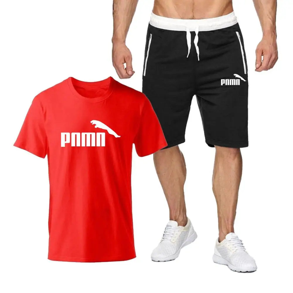 Комплект из 2 предметов модные шорты мужской спортивный костюм футболка и набор