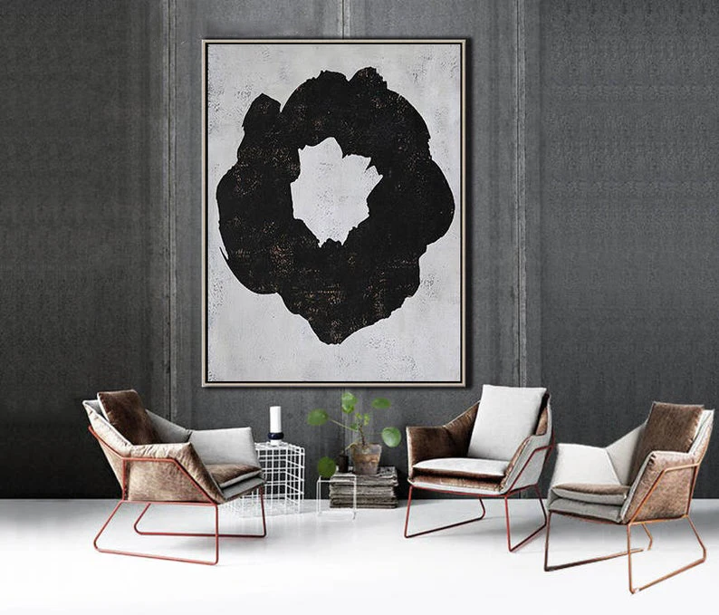 

Large Wall Art Canvas Art Abstract Flowers Modern Art Canvas Painting Minimalist Black And White Minimalist Art Home Decor
