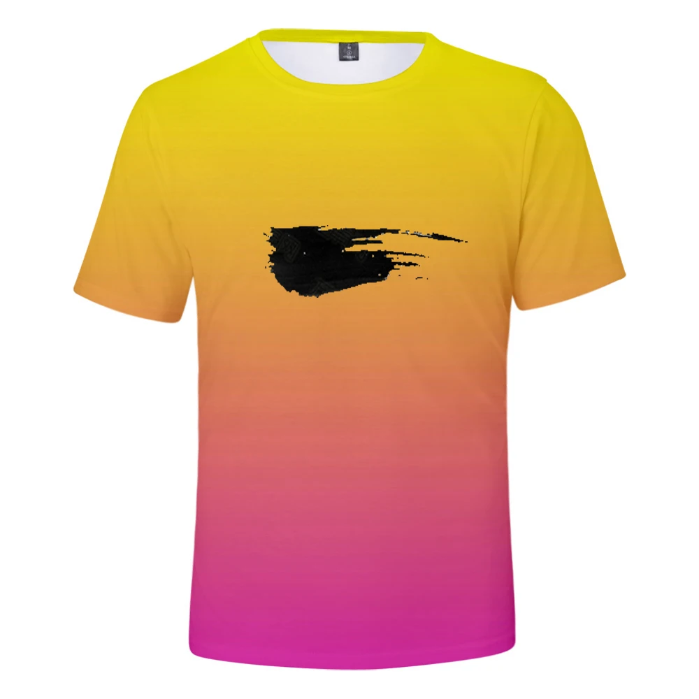 

2021 new summer hip-hop style T-shirt for men and women 3D Chinese style street clothing colorful brush printing O-neck Asian si