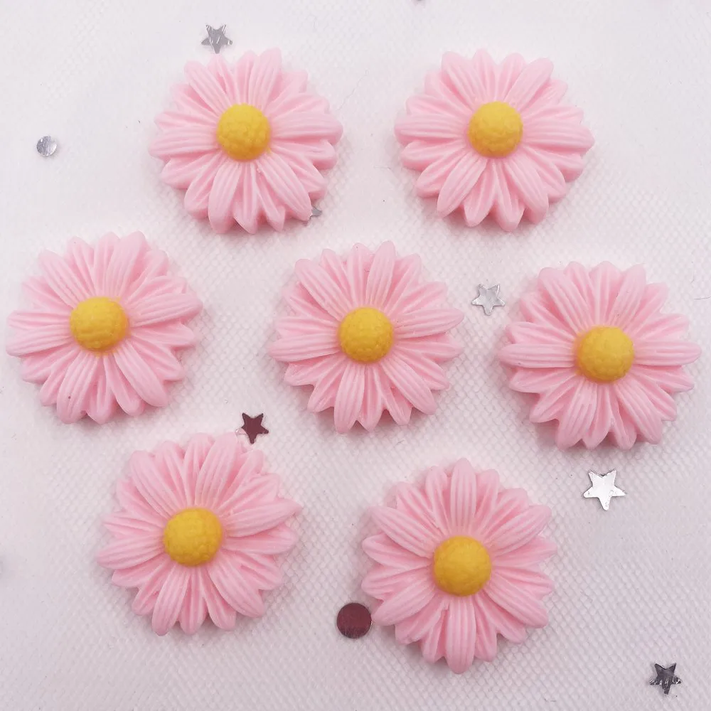 20 штук Смола цветков хризантемы Flatback Камень Кабошон миниатюрный для