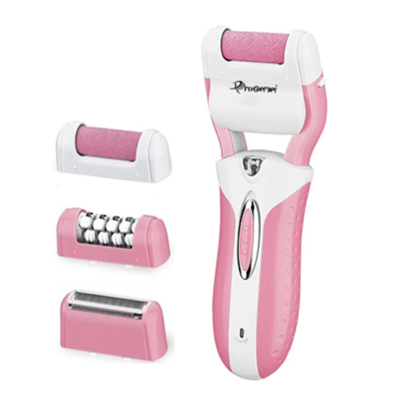 

3in1 Women Epilator electric female face hair removal lady shaver foot callus set bikini trimmer depilatory facial epilation