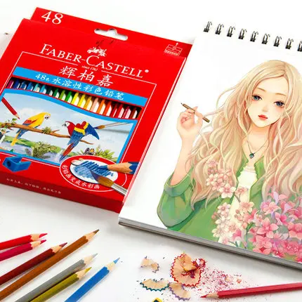 12 24 36 48 60 72 цвета/набор Faber Castell водорастворимый цветной карандаш