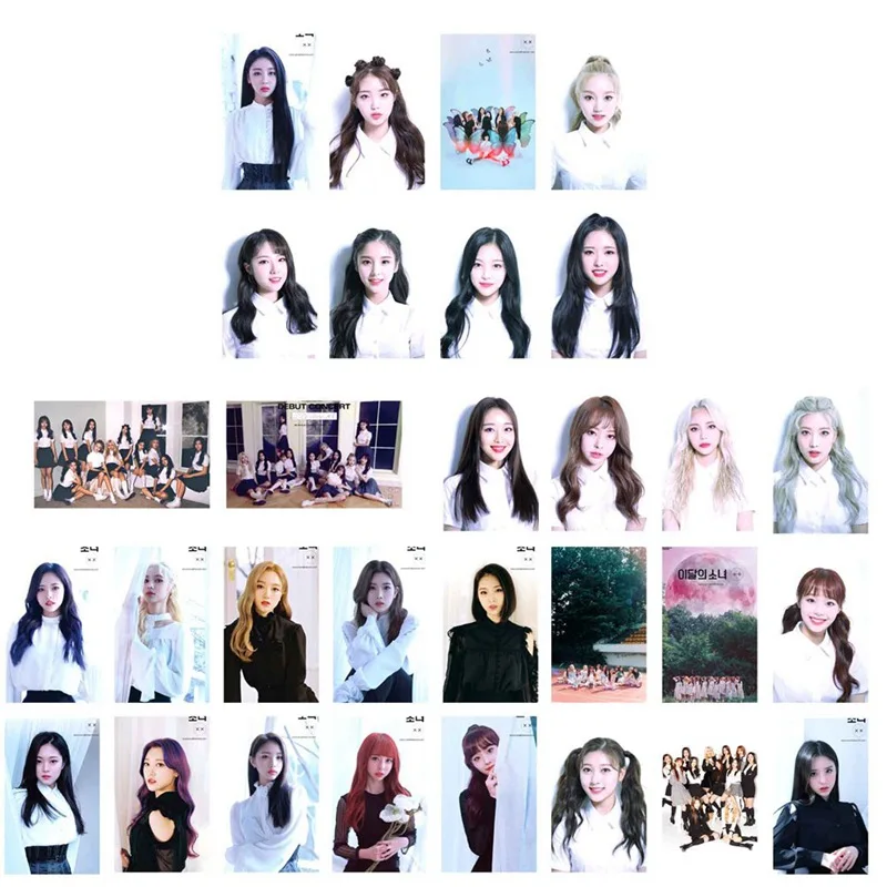 

For KPOP LOONA Girls Team Album Butterfly Photo Card PVC Cards Self Made LOMO Card Photocard 30Pcs/Set