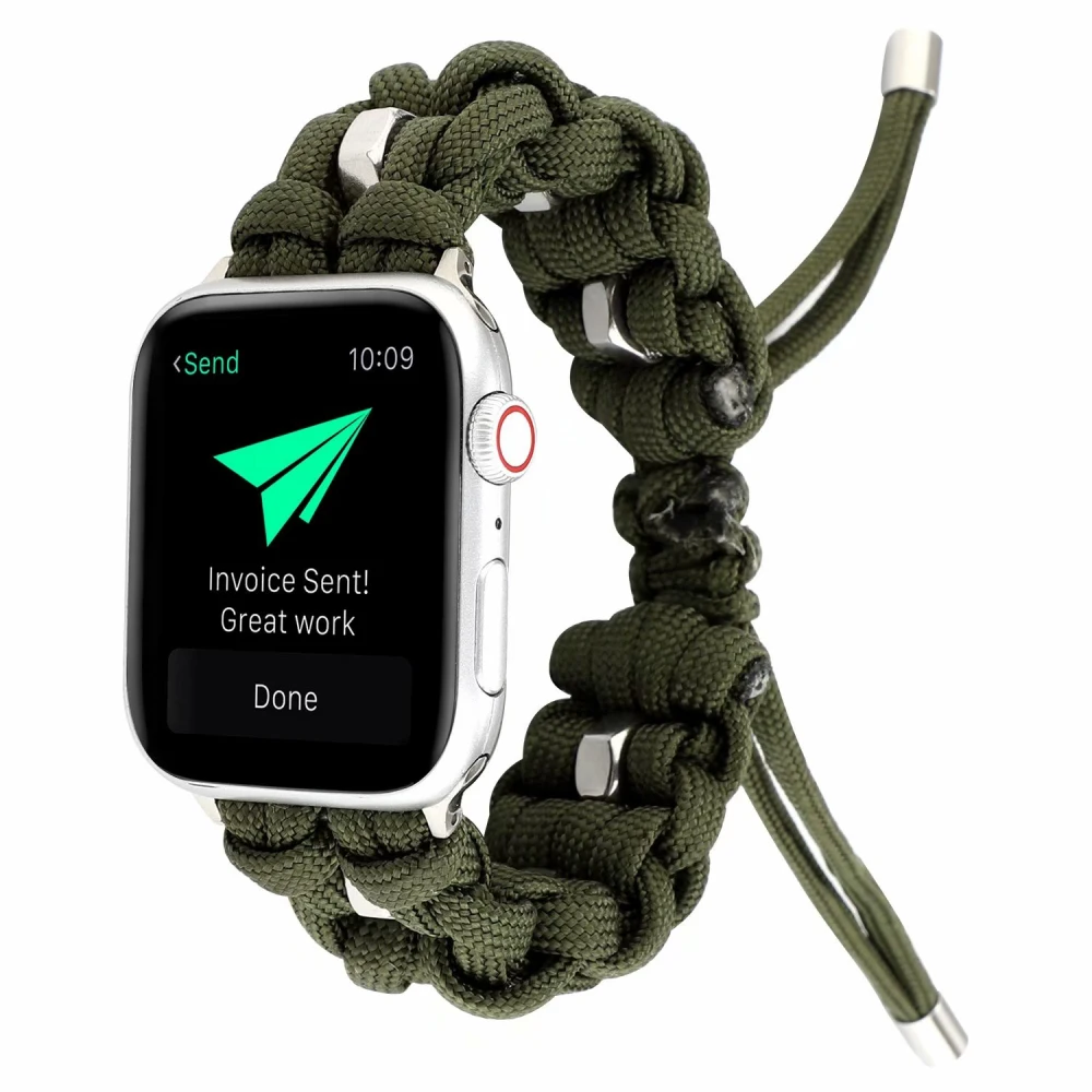 Ремешок нейлоновый для Apple Watch Band 38 мм 40 42 44 спортивный браслет iWatch Series 5 4 3 2