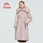 Astrid 2021 новые зимние для женщин пальто теплая длинная парка модная утепленная куртка с капюшоном больших размеров, на шнуровке, женские костюмы AT-3579