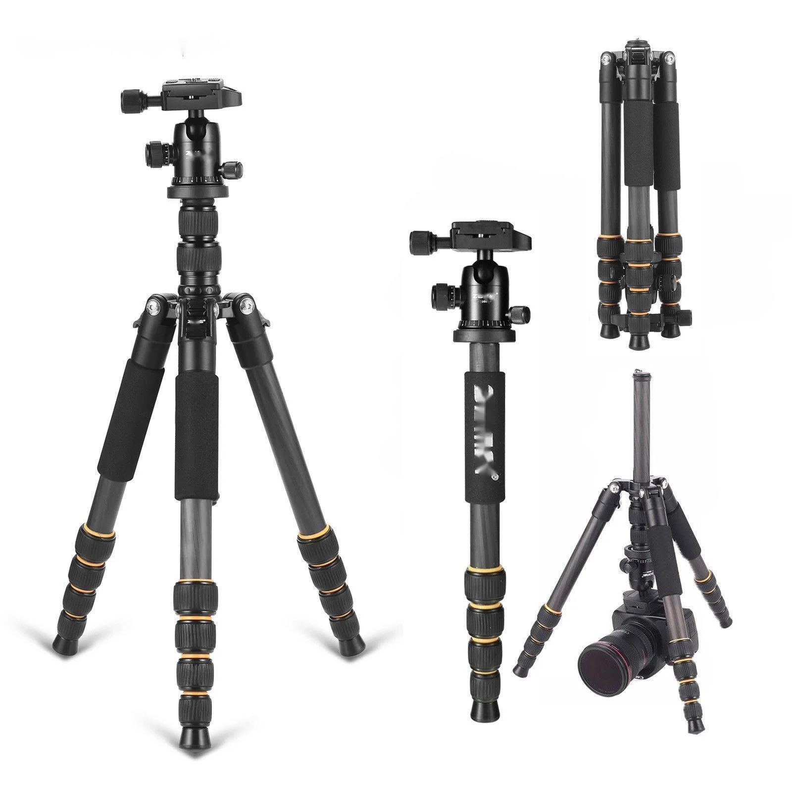 

Tripod q666c flexible carbon fiber photography tripod professional mobile phone digital SLR camera
