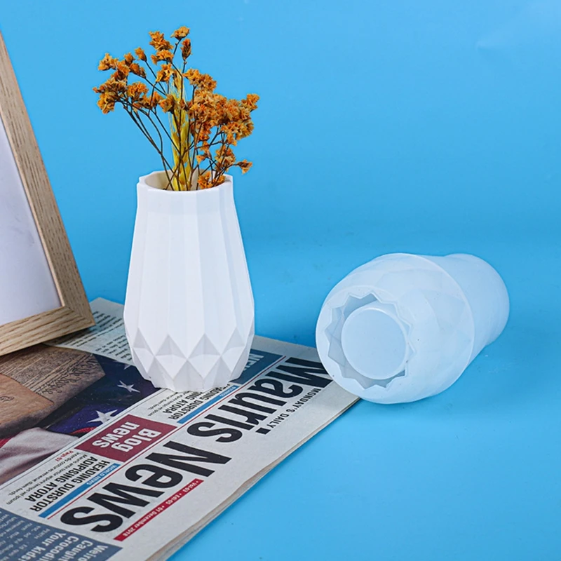 

Vase Crystal Epoxy Resin Mold Flowerpot Plant Pot Silicone Mould DIY Crafts Home Decorations Casting Tool N0HE