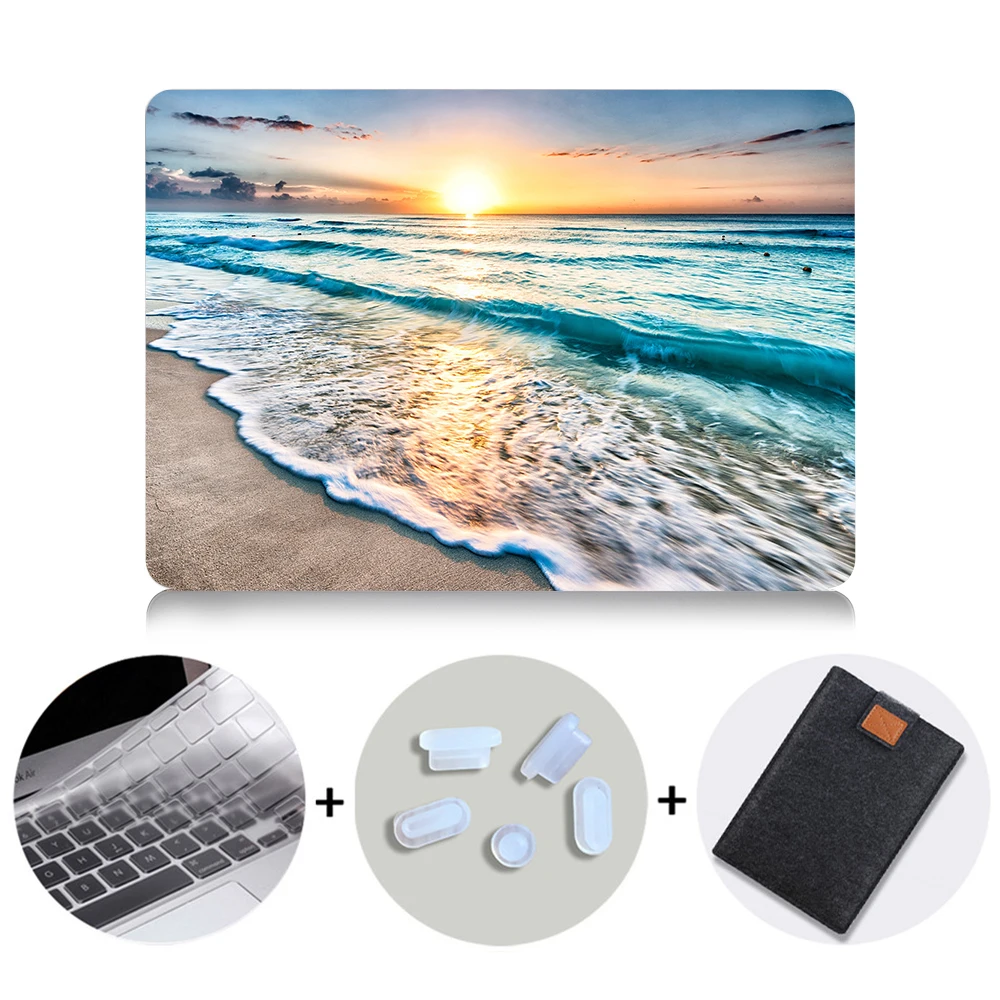 MB01 Чехол MTT для Macbook Pro retina 13 15 с сенсорной панелью, Жесткий Чехол для mac book Air 11, новинка 13,3, 12 дюймов, чехол для ноутбука с пейзажным принтом - Цвет: MB01