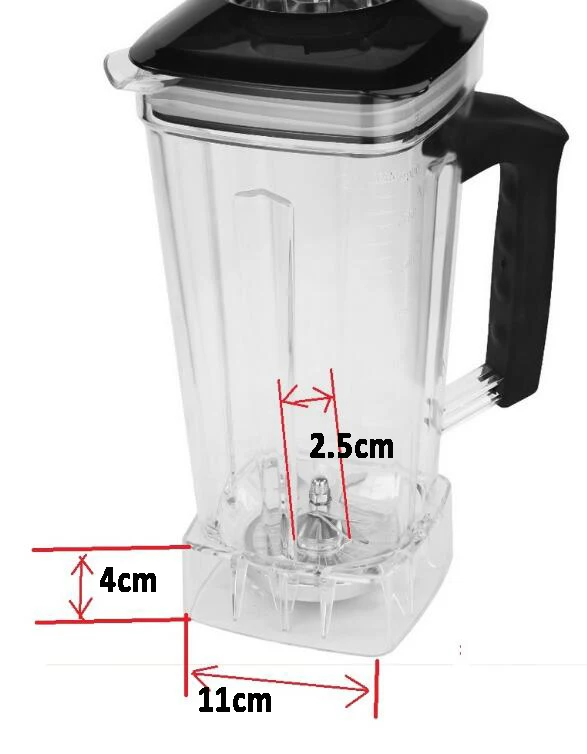 

T5200 Blender mixer spare parts 2L Square Container Jar Jug Pitcher Cup bottom with serrated smoothies blades lid BPA FREE