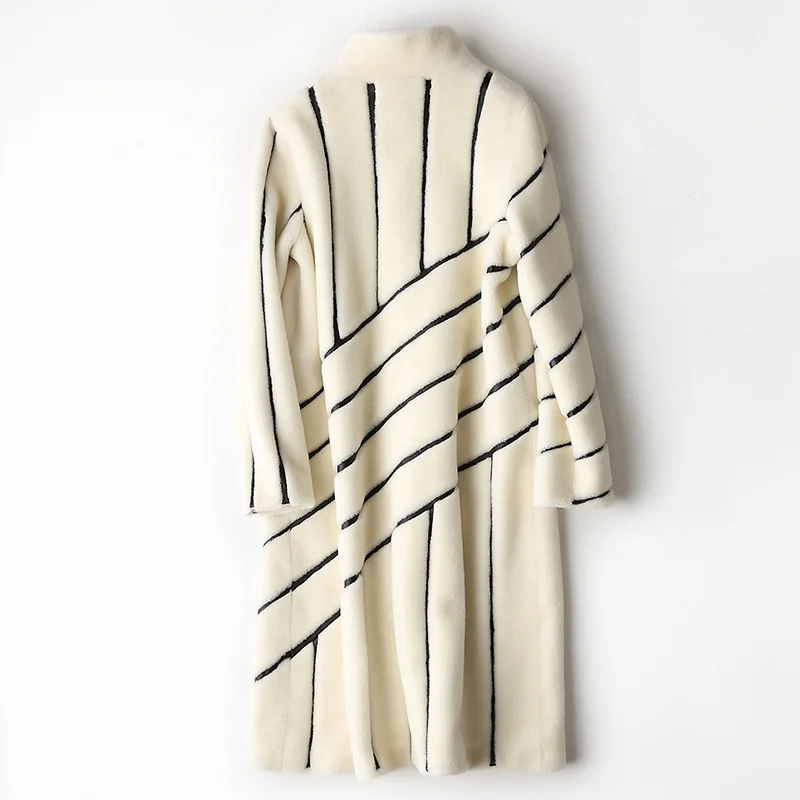 Зимняя Новая мода 2020 женские куртки из меха ягненка стройная Натуральная шерсть