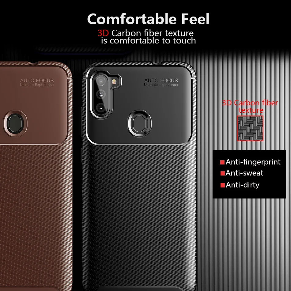 

A11 Carbon Fiber Cover For Samsung Galaxy A11 Case Luxury Soft TPU Slim Silicone Back cover For Samsung Galaxy A11 Phone Case