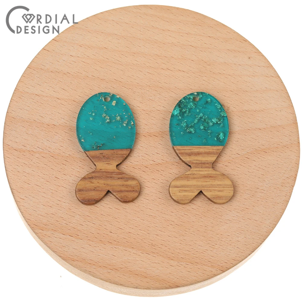 

Cordial Design 50Pcs 22*38MM Earrings Accessories/Fish Shape/Natural Wood & Resin/Pendants/DIY/Jewelry Findings & Components