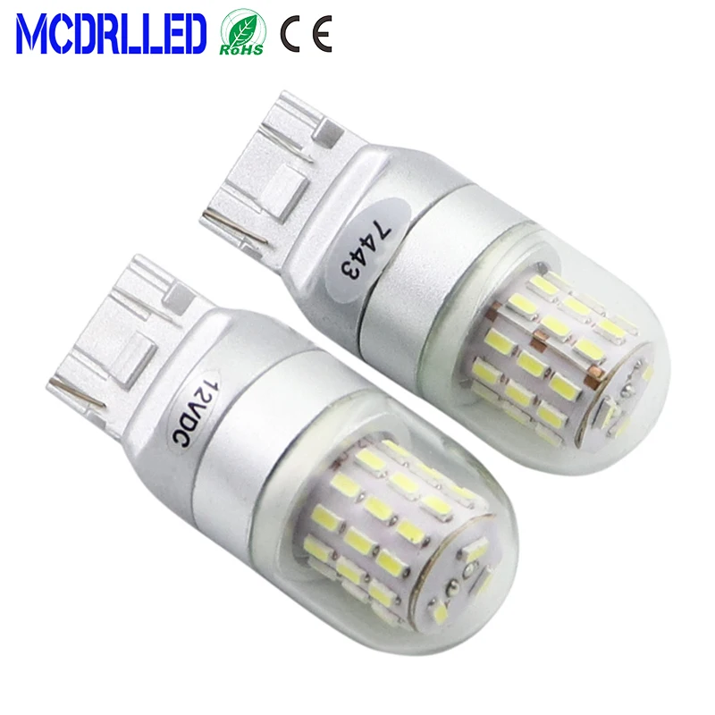 Mcdrlled 2 шт. T20 7440 W21W светодиодный автомобильный указатель поворота авто тормозной
