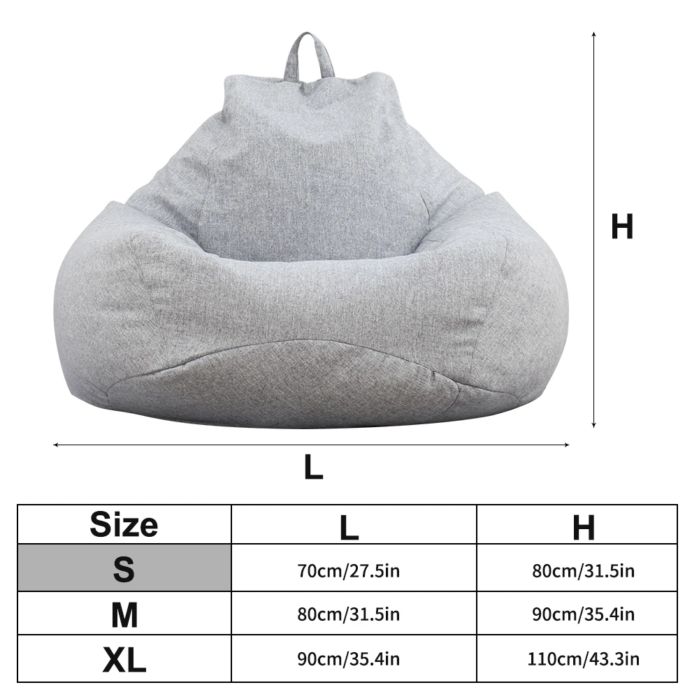 Большие маленькие ленивые диваны чехлы для стульев без наполнителя льняная