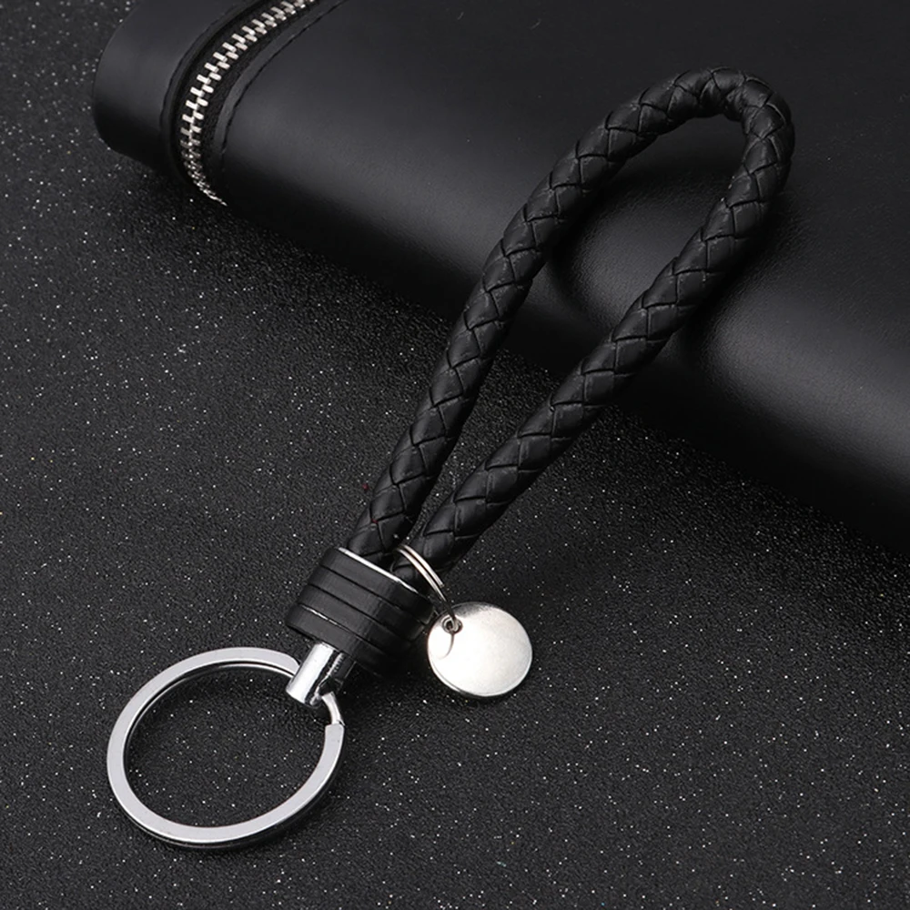 Universal Braided Leather Keychain Key Chain Ring for Fiat 500 Opel Insignia Vectra c Suzuki Swift Sx4 Hyundai Ix35 Creta Nissan |