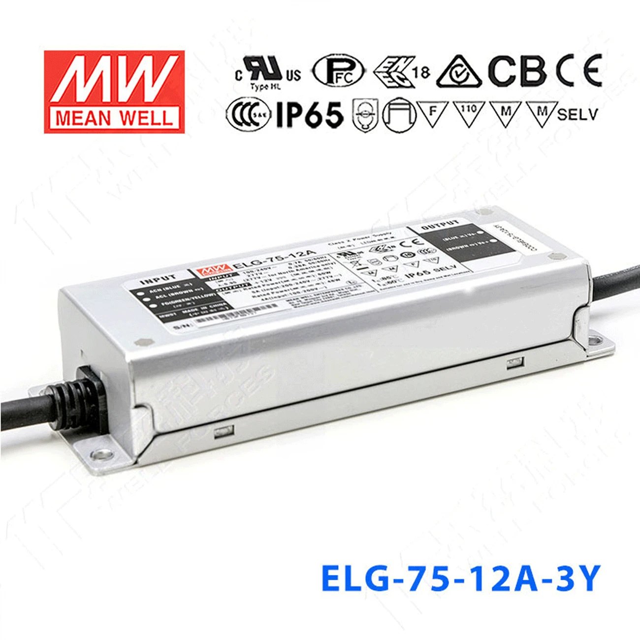 

(Only 11.11)MEAN WELL ELG-75-12A-3Y (2Pcs) 12V 5A meanwell ELG-75 12V 60W Single Output LED Driver Power Supply A type