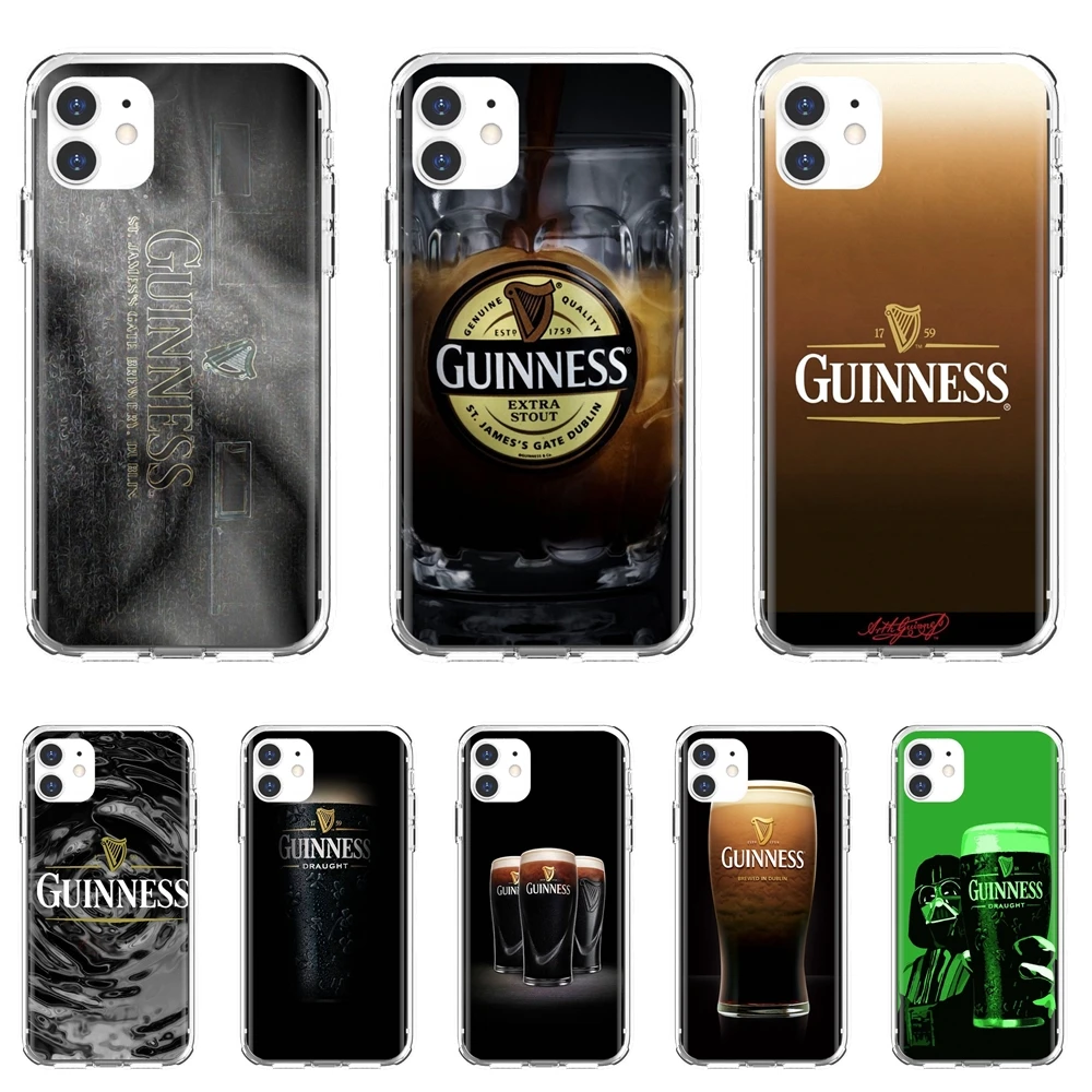 Для Apple iPhone 10 11 12 Pro Mini 4S SE 5C 6 6S 7 8 X XR XS Plus Max 2020 силиконовый чехол Guinness-пивной