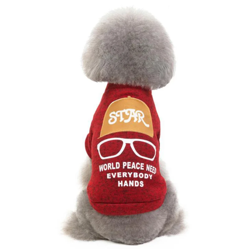 Одежда для собак Новое поступление осень зима худи домашних Мода Вязание два