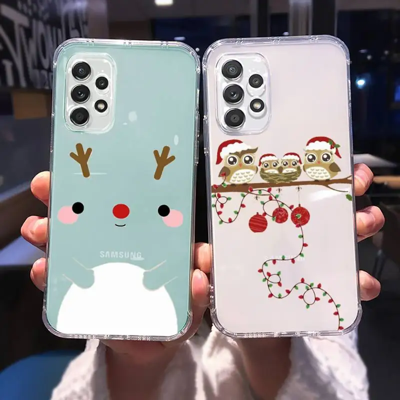 

Christmas Phone Case for Samsung A 51 50 52 12 21s 31 40 70 71 note S 20 10 21 ultra plus fe clear coque shell for iphone 11